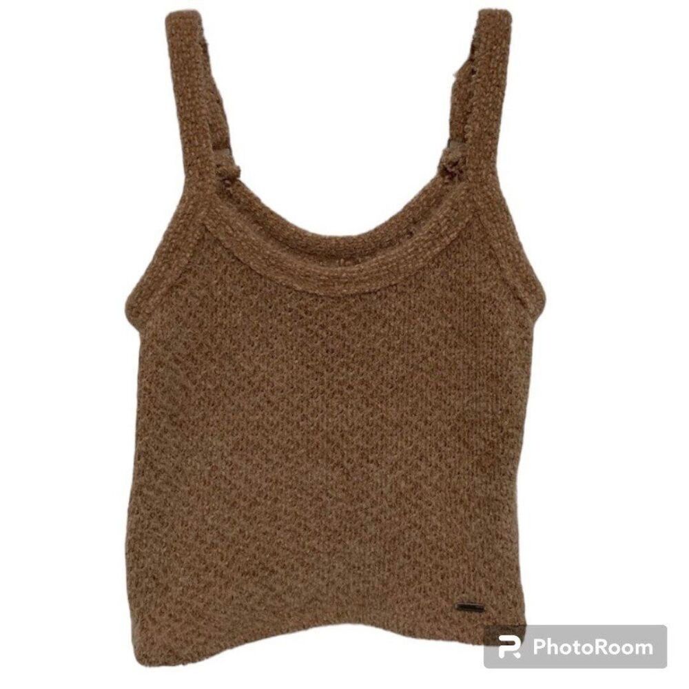 HOLLISTER Cropped Tank Top Cozy Light Brown